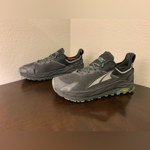 ALTRA Olympus 5 Trail Running Shoe Black Gray Green Men’s Size 14 - Picture 1 of 10